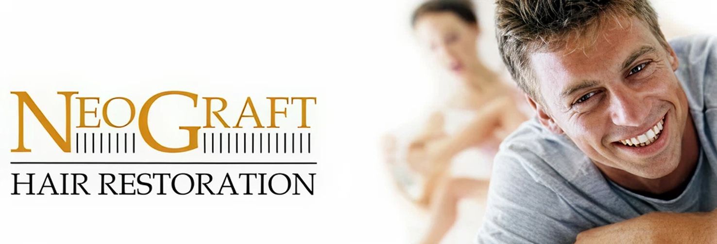 NeoGraft hair restoration promotional image.